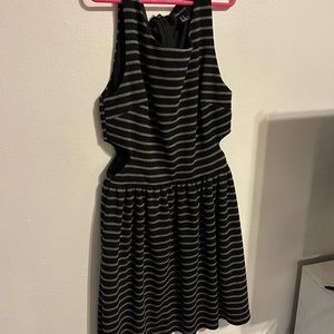 Black and grey striped dress